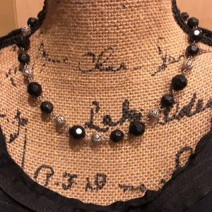 Free w/ bundle Black & silver bead necklace